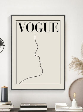 速发小众挂画卧室背景墙服装店抽象VO装UE海报时线艺术尚条G饰画