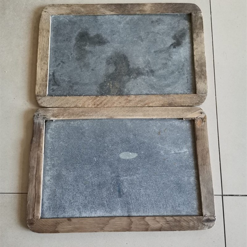 速发收黑板民俗怀旧小藏老石件复古装饰教学用具小物板文具老物件