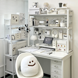 速发板儿洞书桌置物架收纳整理洞童多功能学生书架多层桌面收纳架