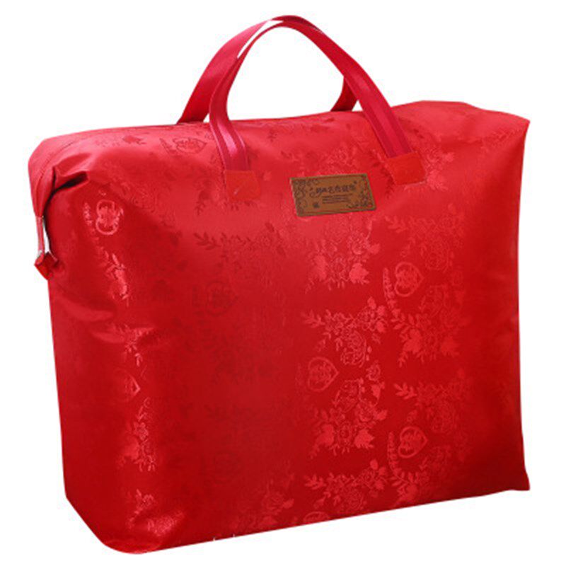 速发结婚装喜红被袋婚庆礼陪嫁收纳袋子色枕头四件套嫁妆包装袋