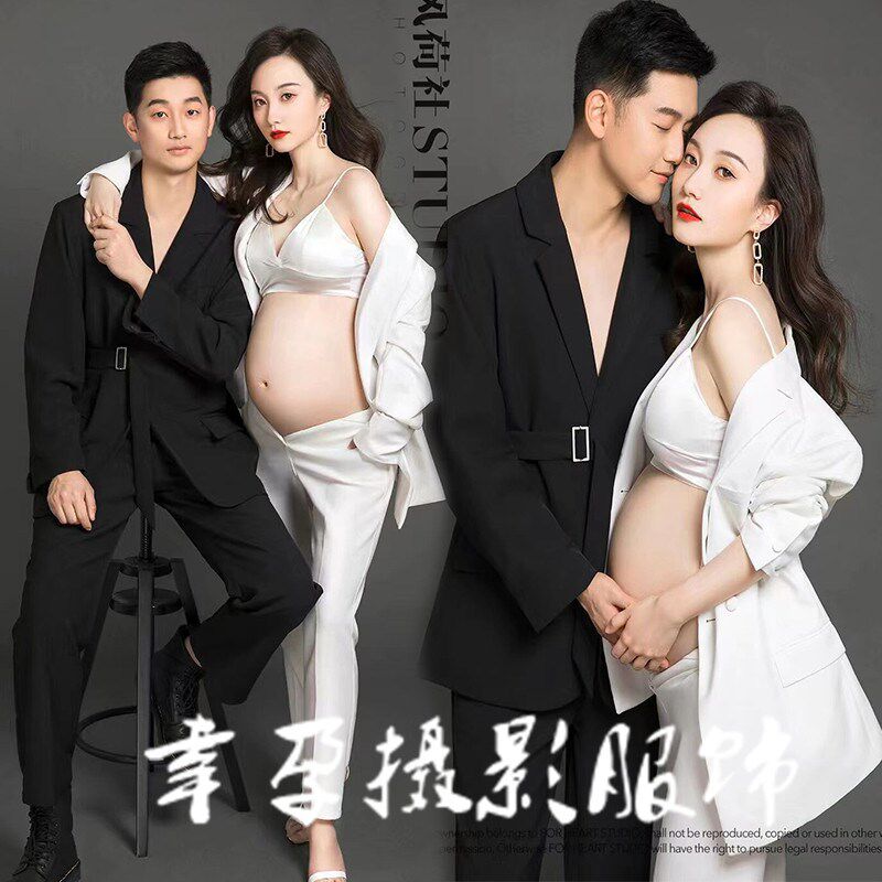 速发孕妇拍照服装情侣主题大肚照杂志个性港孕艺服照风妇摄影术装