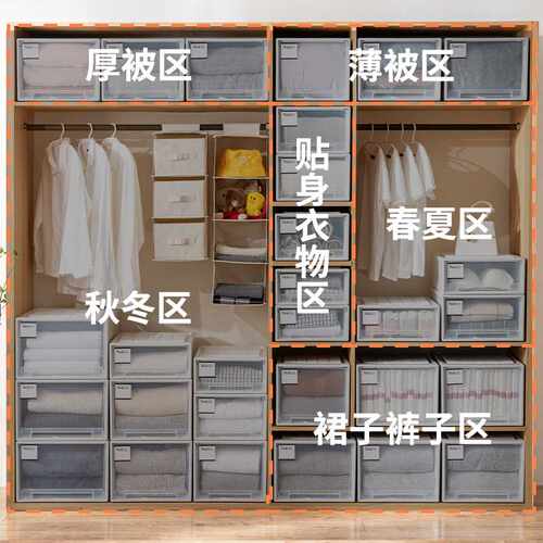 极速收纳箱抽屉式塑料家用衣物透明收纳盒衣服储物柜子衣柜收纳整