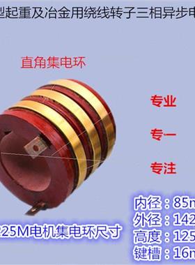 YZR225M-6-8/22/26/30/34KW起重绕线转子电机内孔85集导电滑铜环