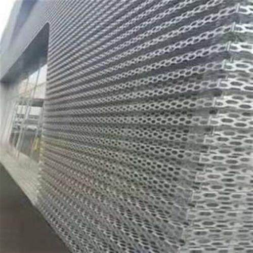 极速新品菱形铝板网 亨珏外墙装饰用铝板冲孔网 六边形装饰拉伸网