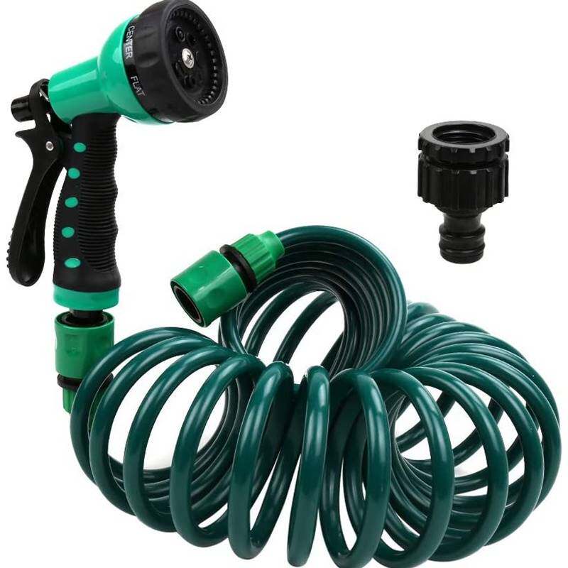 极速自动伸缩弹簧水管洗车水枪家用高压水枪全新EVA浇花花园水管