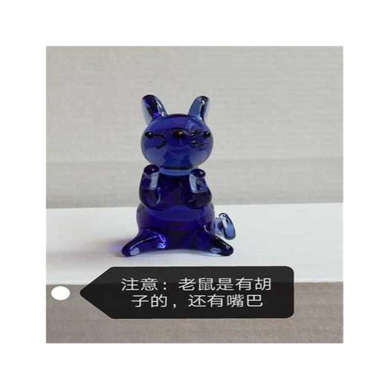 极速2021年新款水晶玻璃老鼠12生肖摆件精品礼品可以定做不同颜色