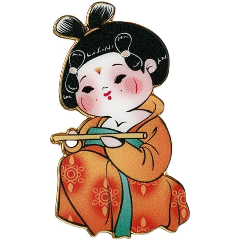 极速。洛阳博礼文创金属冰箱贴磁贴唐宫夜宴妞可爱个性创意博物馆