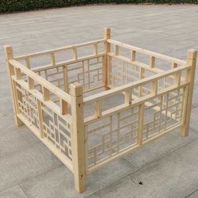 极速新款婚庆道具木质栅栏新中式路引 婚礼布置装饰 实木扶手围栏