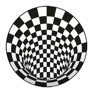 抖音养狗神器眩晕地毯3d立体陷阱地垫视觉旋涡保暖垫卧室错觉网红