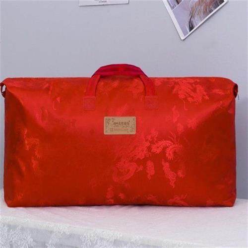 装2个枕芯的包装袋大红色结婚庆手提袋单人枕头袋子1只不织布收纳