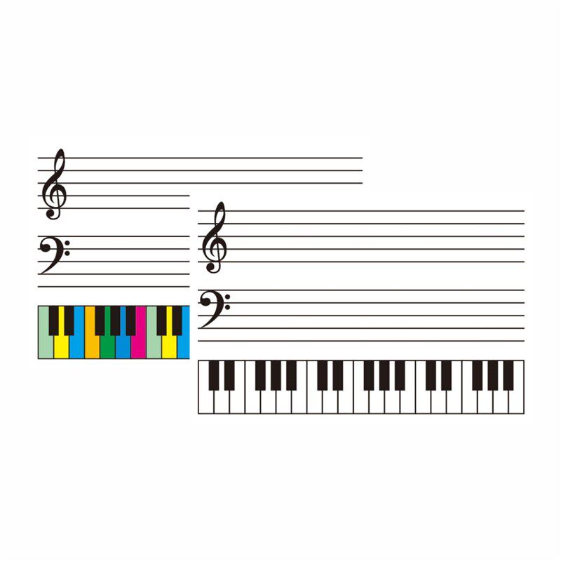 极速教学可擦写五线谱软磁性白板贴高低音钢琴键入门培训教具音乐