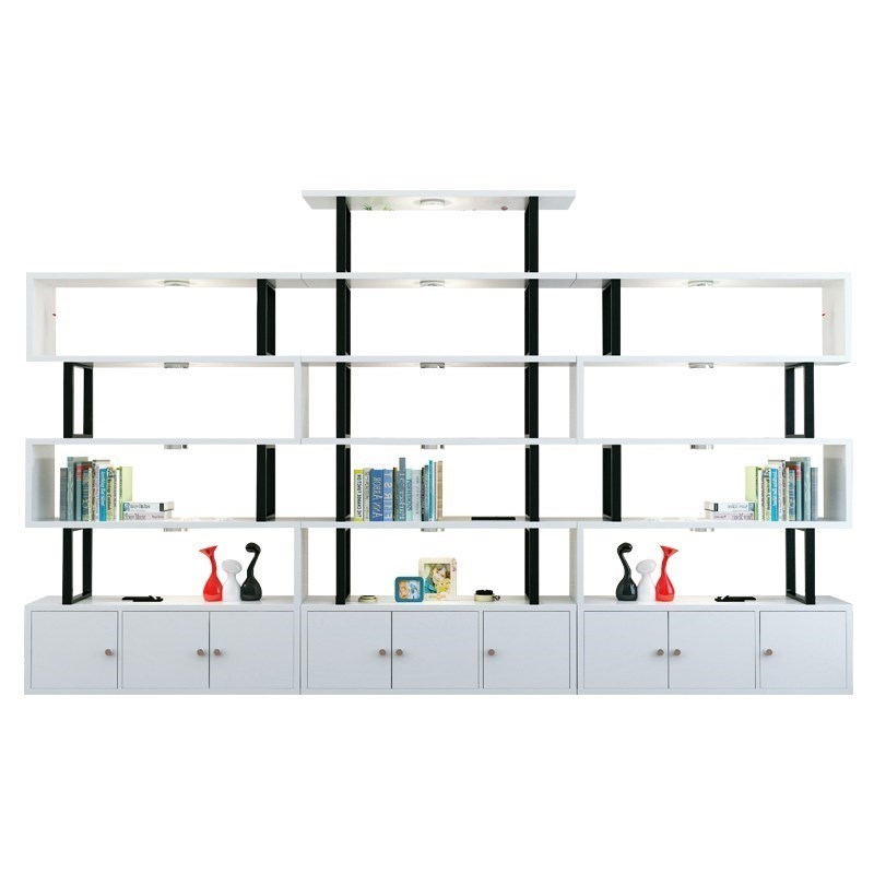 Combination of free display cabinet products, barber shops,