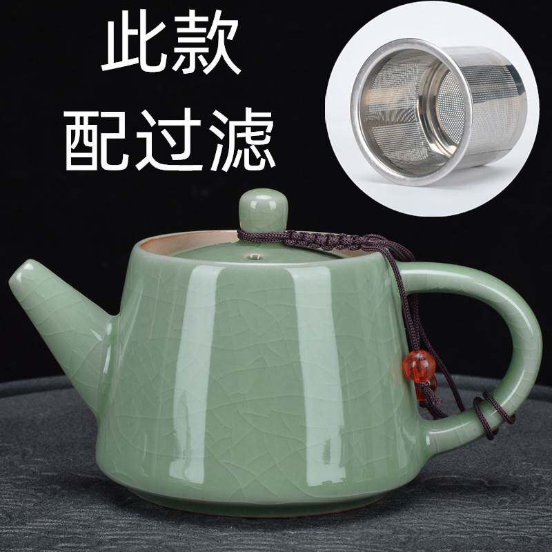 极速汝窑哥窑茶壶开片大号汝瓷可养小单壶冰裂西施壶陶瓷功夫茶具