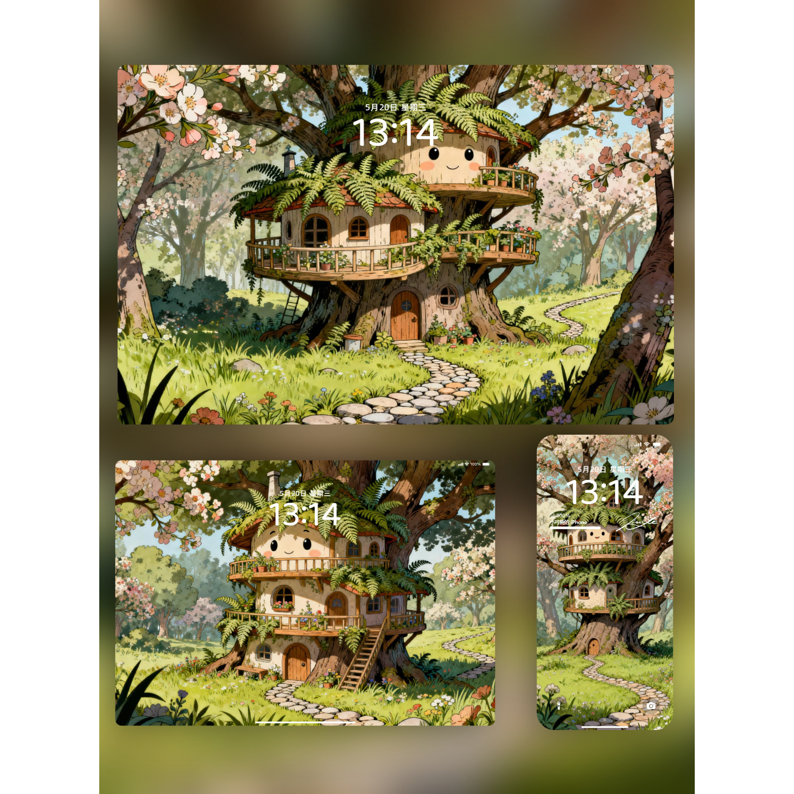 8张咕咕哒：树屋小精灵～4K8K高清壁纸iPhone手机iPad平板电脑,商务/设计服务,设计素材/源文件,淘宝优惠券,粉丝福利购,淘宝优惠卷