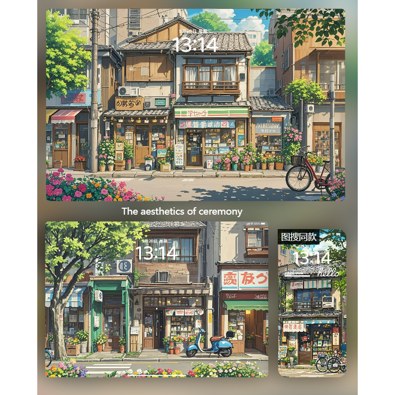10张新款宫崎骏小街动漫壁纸4K8K高清壁纸iPhone手机iPad平板电脑
