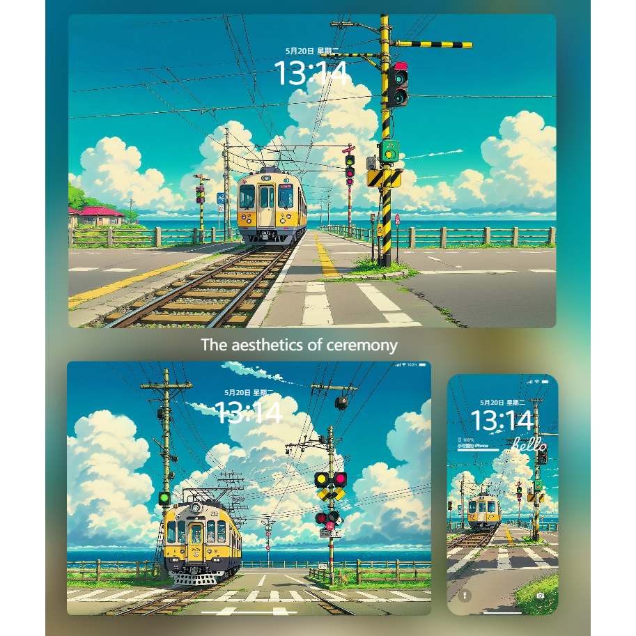 10张新款宫崎骏火车动漫壁纸4K8K高清壁纸iPhone手机iPad平板电脑