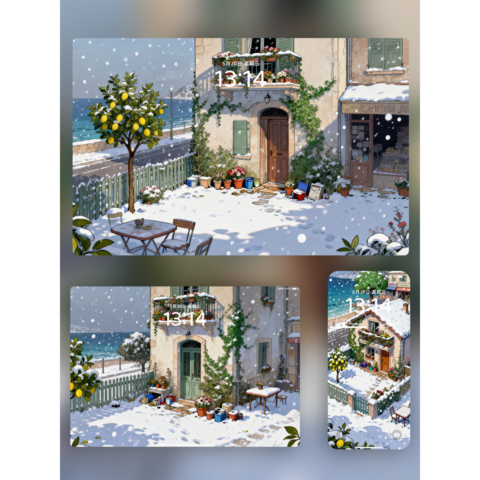 8张漫冬 | 雪后海边小院高清壁纸iPhone手机iPad平板电脑,商务/设计服务,设计素材/源文件,淘宝优惠券,粉丝福利购,淘宝优惠卷