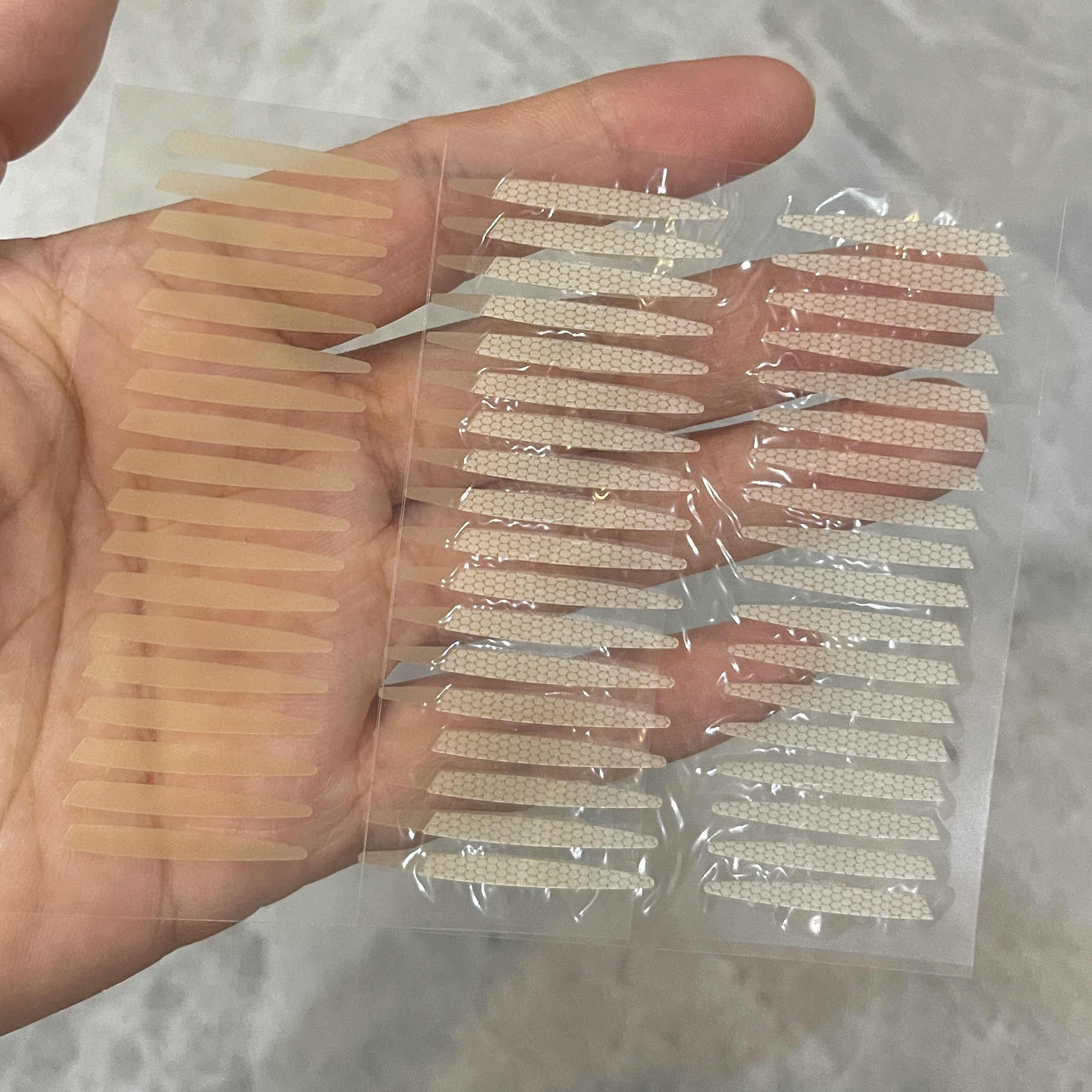 斜切橄榄蕾丝肤色双眼皮贴女自带双眼皮贴