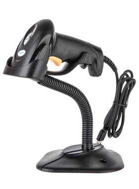 红光有线条码扫描器黑色手持扫码器扫码枪快递收银扫码枪仓库