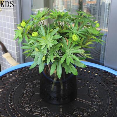 仿真植物墙配草 绿植墙植物 把束8头鲁宾花假花假草装饰