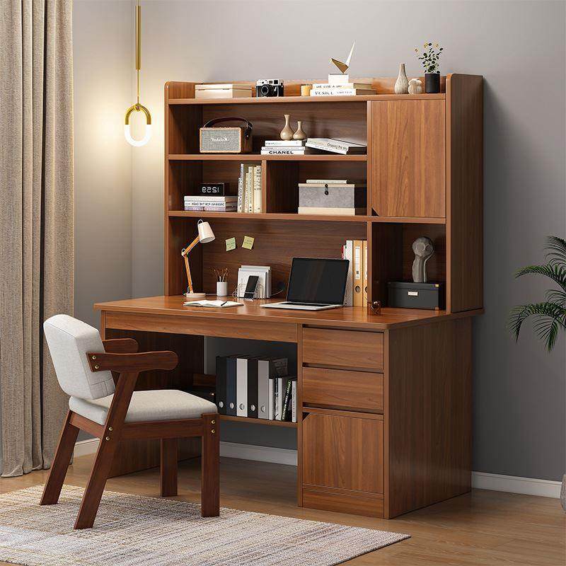 书桌书架书柜一体带书柜简约家用卧室电脑桌台式学生学习写字桌子,住宅家具,电脑桌,淘宝优惠券,粉丝福利购,淘宝优惠卷