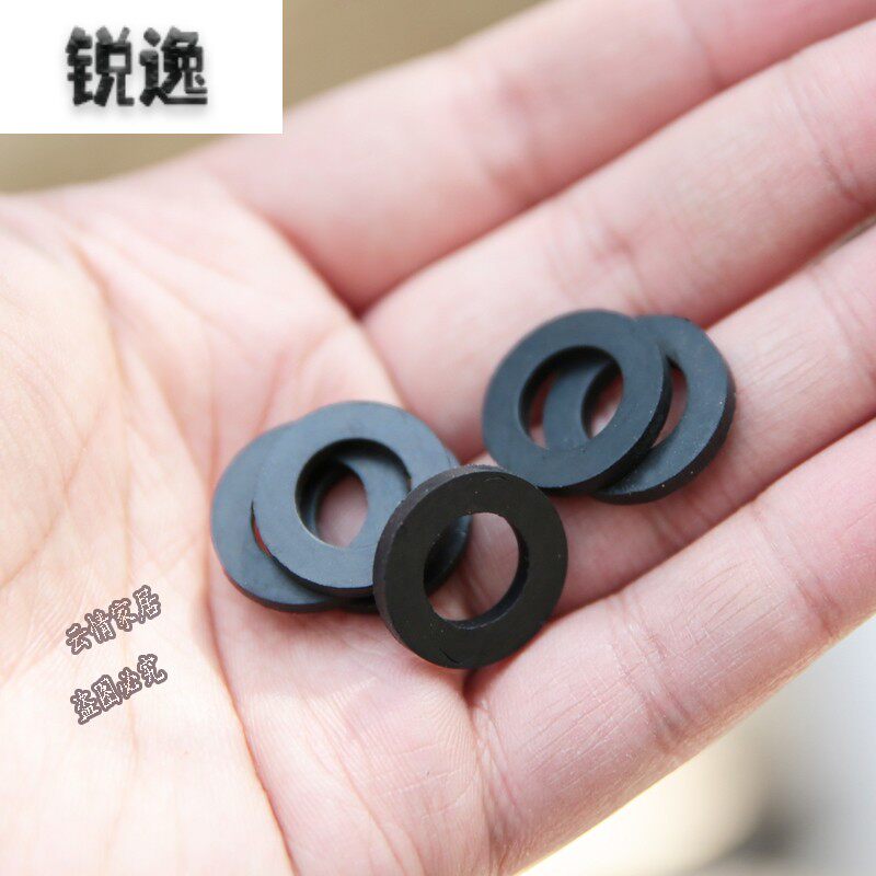 速发黑胶圈橡胶垫片水表密封圈平垫活接热水器水管接头垫圈4分6分