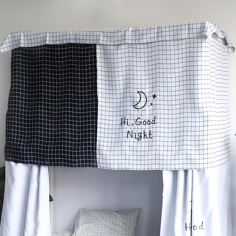 速发遮学生上铺大光床厚男 格子宿舍下铺强加帘床幔寝室神器