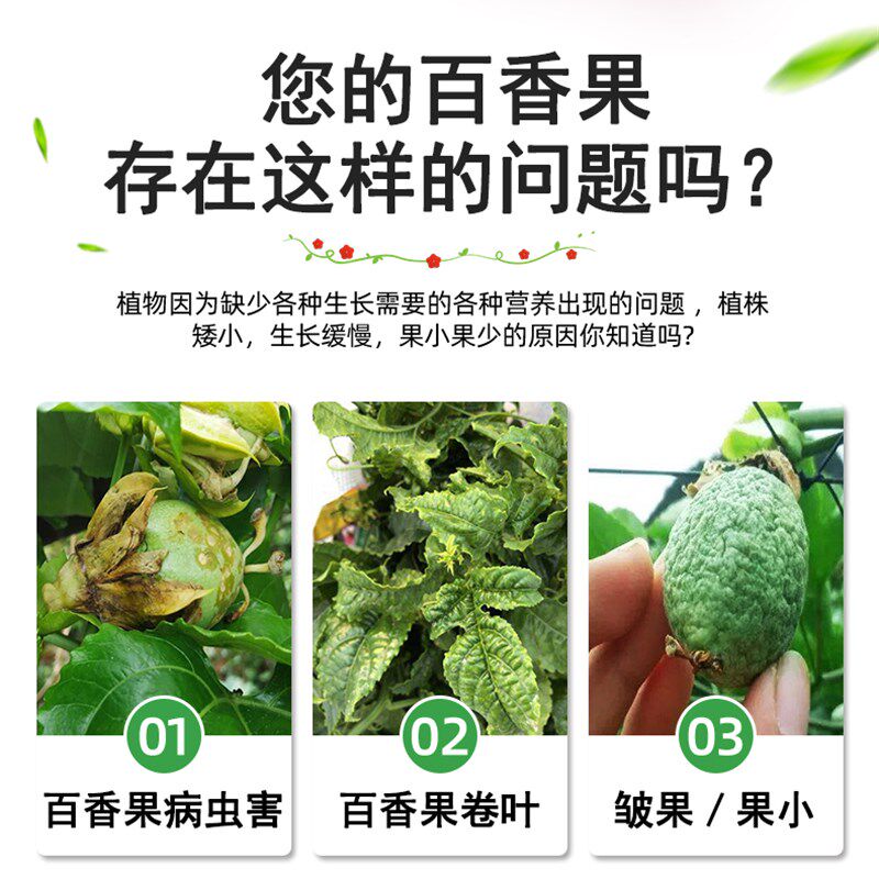 速发百香果肥百香果专用肥料鸡蛋果结果白香果有机肥盆栽营养液生
