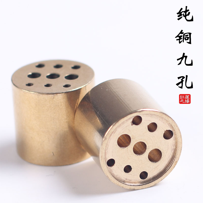 速发纯铜香插盘香架小葫芦香插九孔炉香家用室内香座坐支架香线香