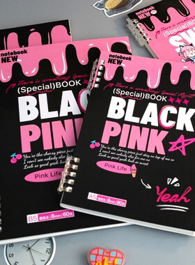 速发PIK BLA小槑!新款美式不硌手活页本B5生高颜值横线本子可拆