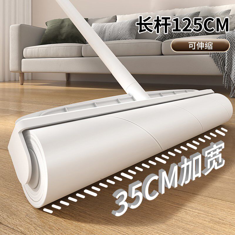 速发式杆粘毛器滚撕式纸可筒长粘毛滚替换卷纸床铺毛发清理粘头发图片