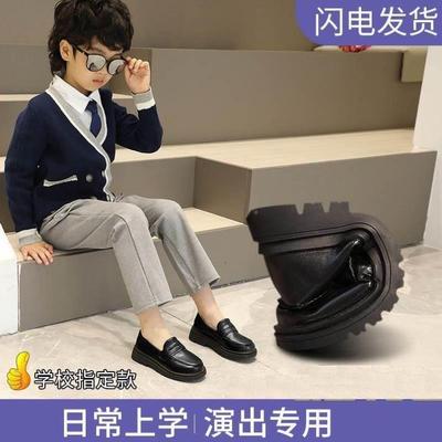 男童小皮鞋伦风儿童黑春LFG4887秋软底演出西服男中孩大童英小孩