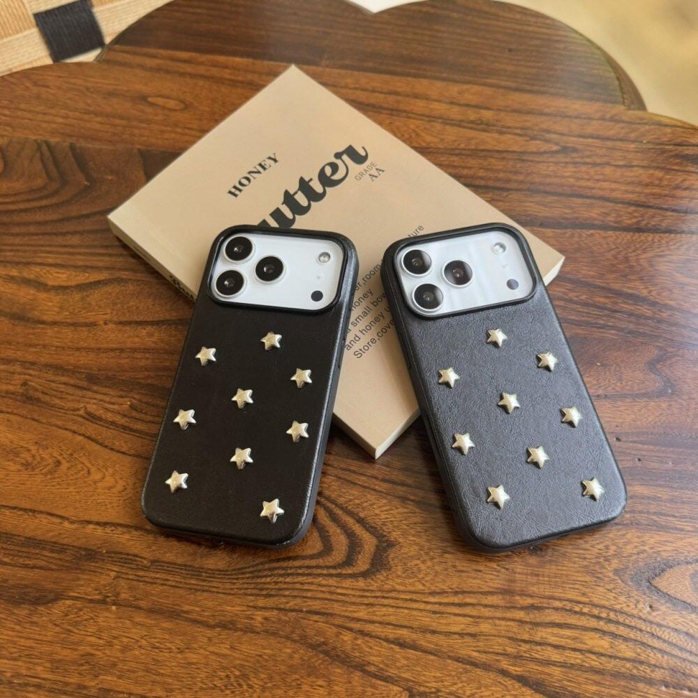 SecretRoom真皮高级感“铆钉圆钉五角星”17promax