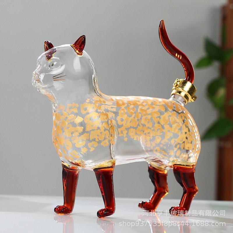 动物造型泡酒瓶猫泡酒瓶高硼硅加厚创意异形酒瓶工艺酒瓶,家居饰品,桌面摆件,淘宝优惠券,粉丝福利购,淘宝优惠卷