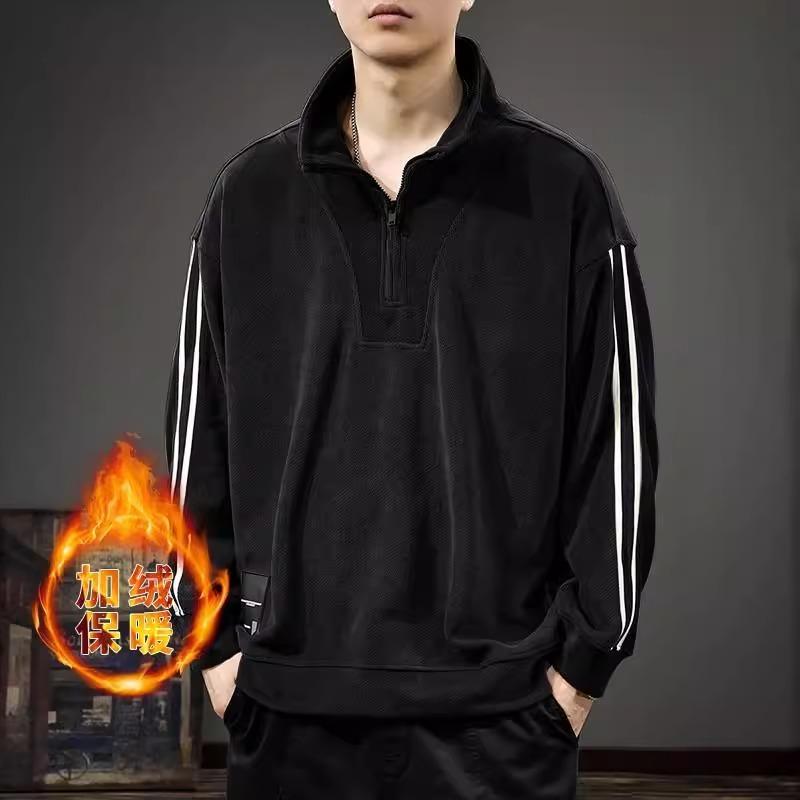 2025秋半拉链卫衣宽松加肥加大