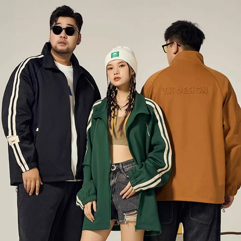 宽松休闲时尚胖子长袖外套