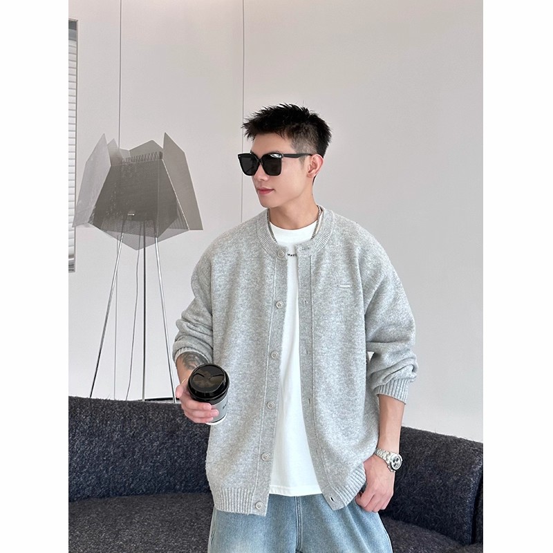 上衣慵懒风开衫男女宽松外套