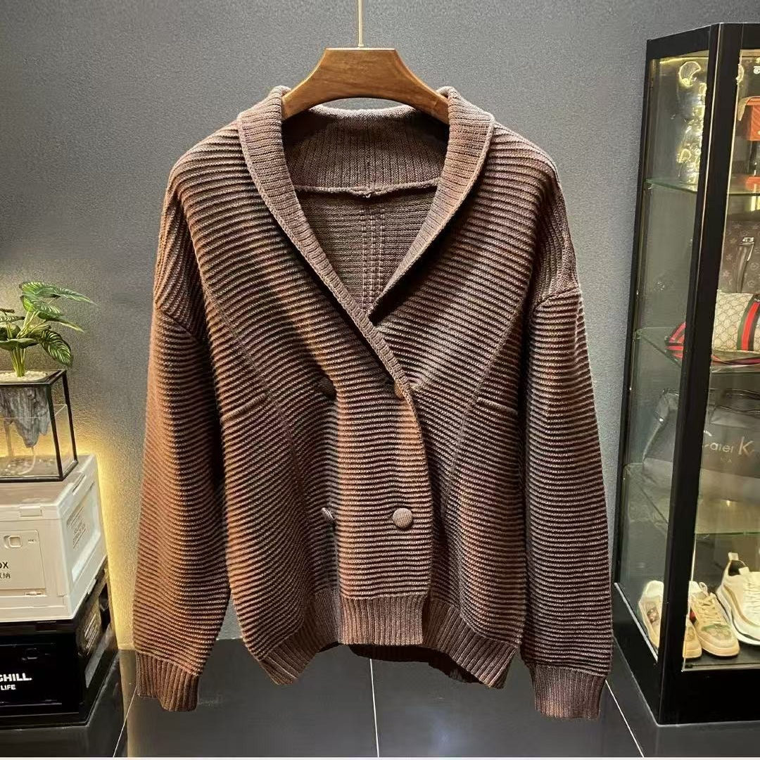 外套高级感英伦风毛线衣服