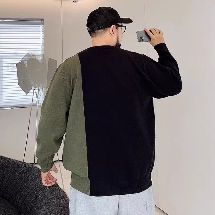 圆领毛衣胖子宽松加肥加大