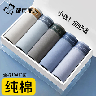内裤 透气平角裤 纯棉抗菌四角短裤 男生大码 衩 2025新款 都市丽人男士