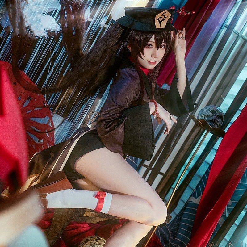 胡桃cos胡堂主游戏套装原神帽子万圣节女动漫一整套原神角色cos服