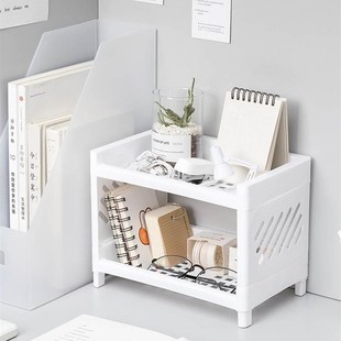 置物架小尺寸迷你双层整理架大学生宿舍小型桌面储物收纳层架