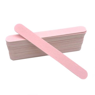10pcs Wooden Nail Files For Manicure 240/240 Grit Pink Sand