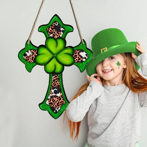 好货St Patricks Day Wall Ornaments Wood Signs Hanging Decor
