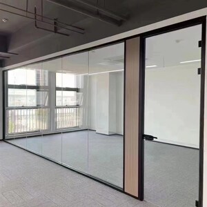 好货东莞办公室玻璃隔断墙铝合金高隔断双层钢化玻璃磨砂隔音中空