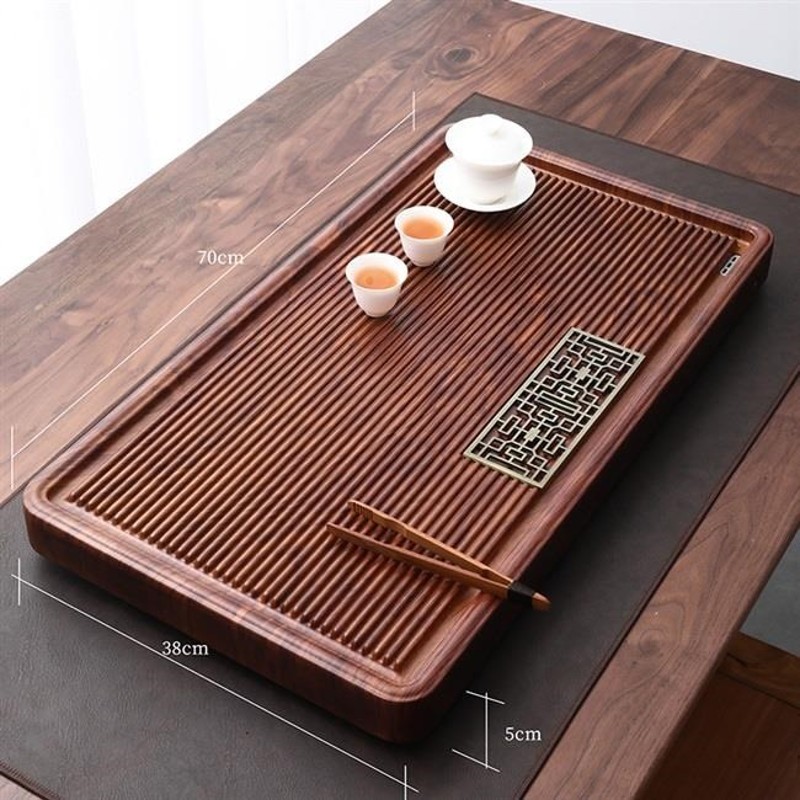 好货2021茶具茶盘实u木整块原木鸡翅木家用客厅泡茶大号排水茶台