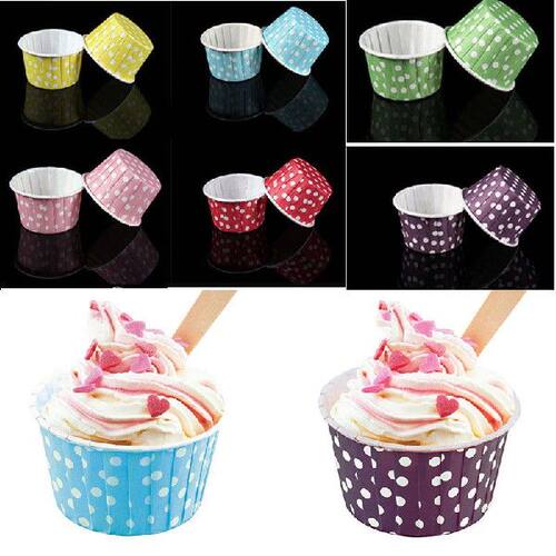 好货new20/100pcs/lot Colorful Paper Cupcake Liners Muffin Ca