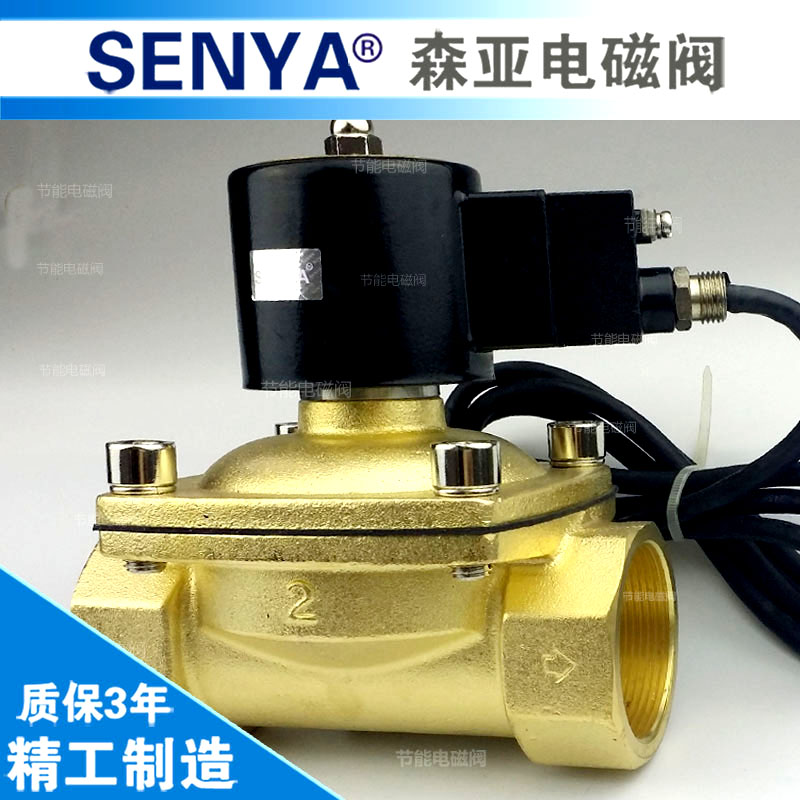 SENYA 防爆电磁阀 DN50瓦斯电磁阀水阀 柴油阀2W500-50 带合格证