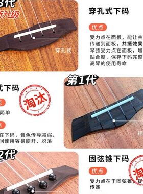 极速厂家UEAR相思木全单板尤克里里23寸单板乌克丽丽初学者学生男