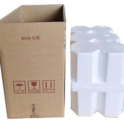 好货85口径红酒6支装泡沫箱112支装含5层加厚纸箱 快递运输专用